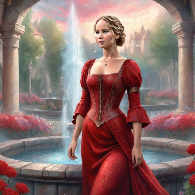 Jennifer Lawrence in medieval Clothes in a Medieval Fantasy World 1.jpg