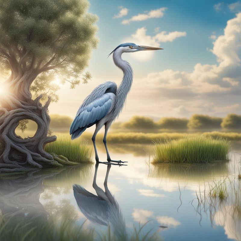 Silver Heron on a pond.jpg