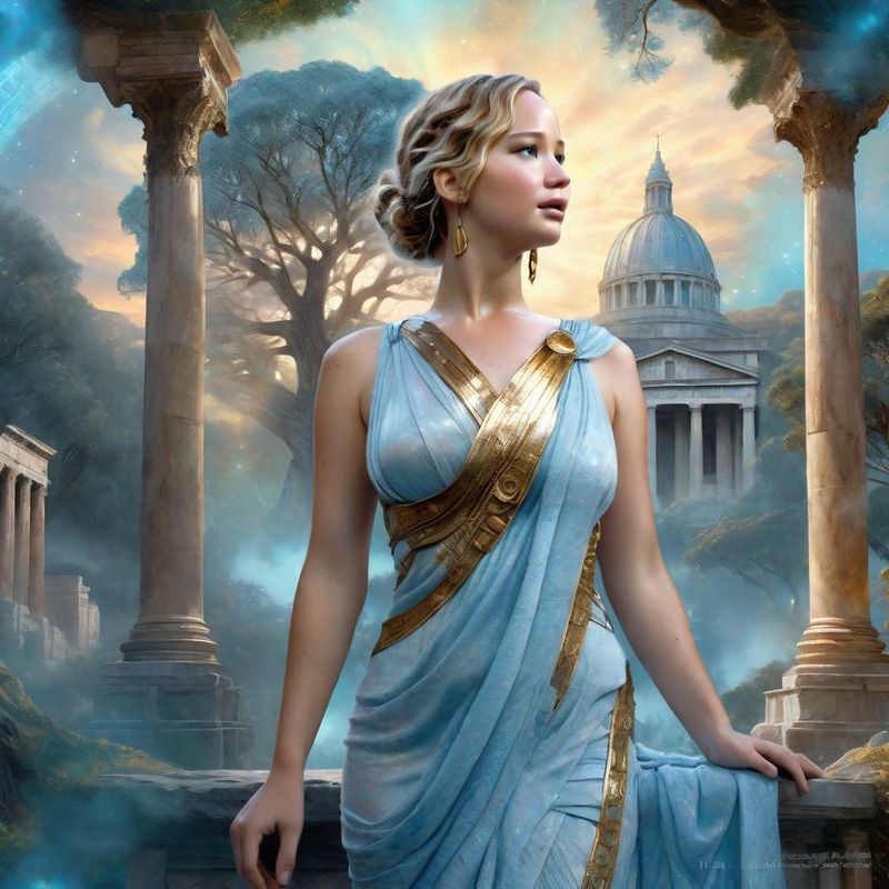Jennifer Lawrence in a Roman stole in a Roman Fantasy World 4.jpg