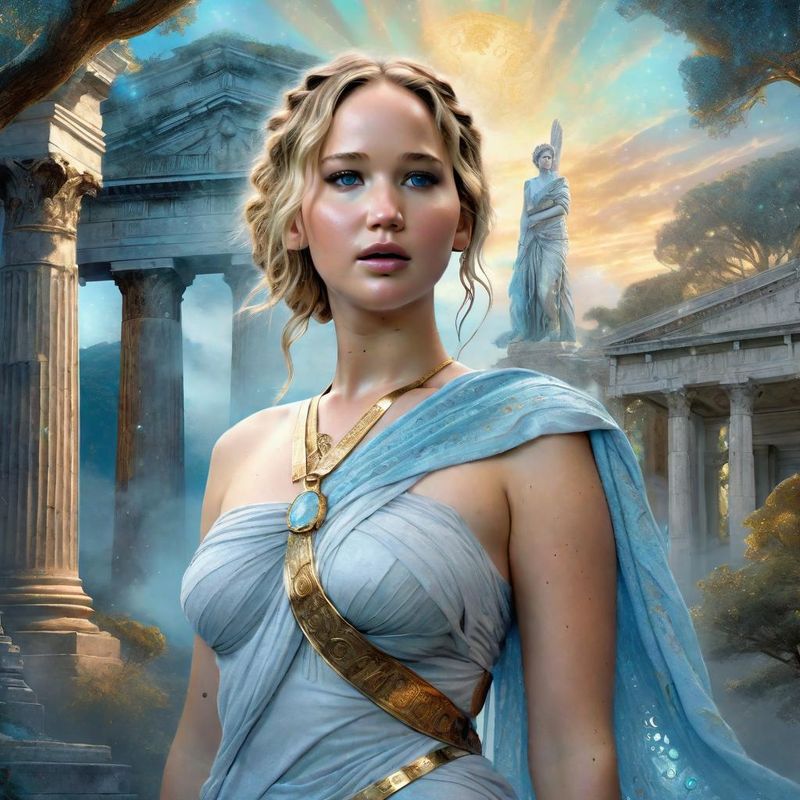 Jennifer Lawrence in a Roman stole in a Roman Fantasy World 2.jpg
