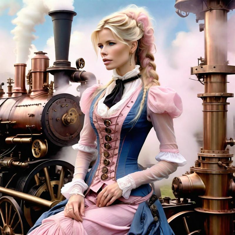Claudia Schiffer in Belle Epoque clothes in a Steampunk world 5.jpg