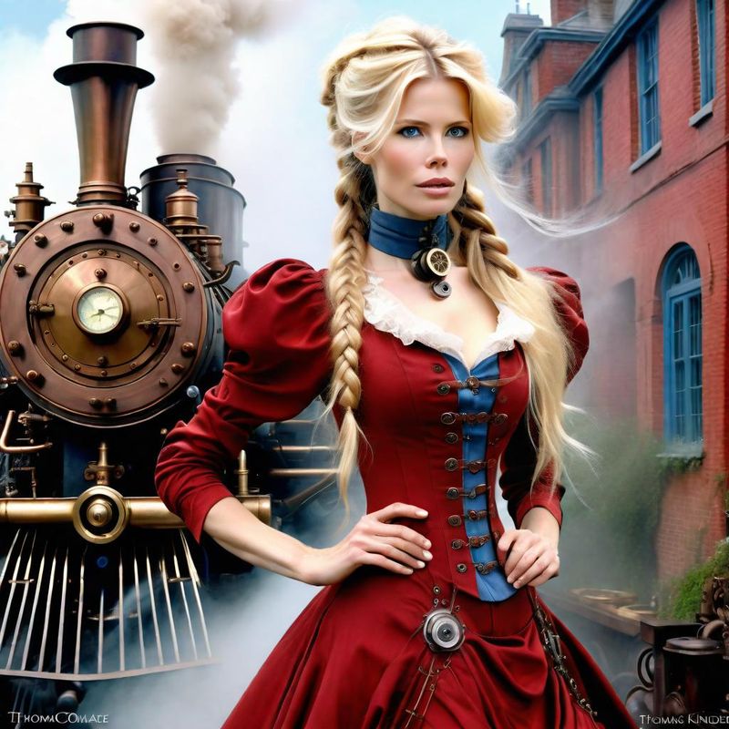 Claudia Schiffer in Belle Epoque clothes in a Steampunk world 3.jpg