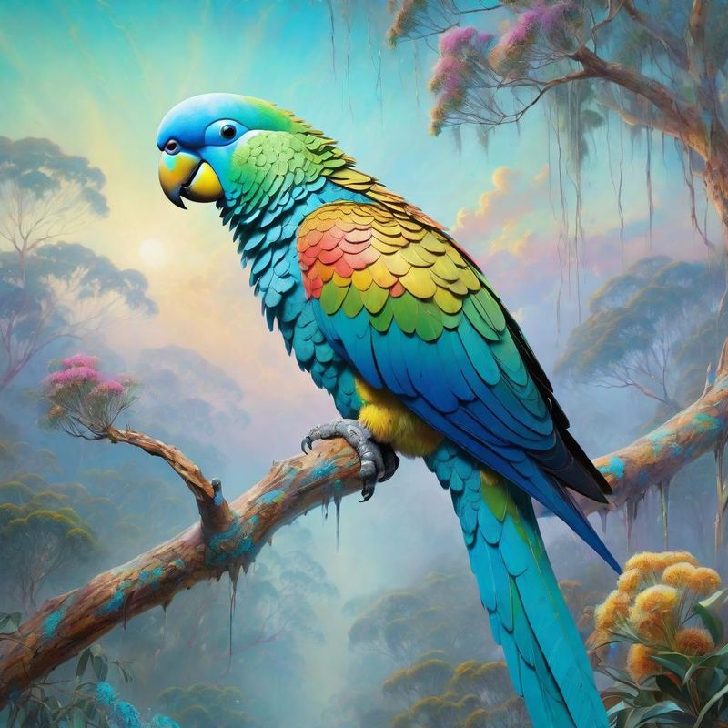Turquoise parrot on a branch 5.jpg