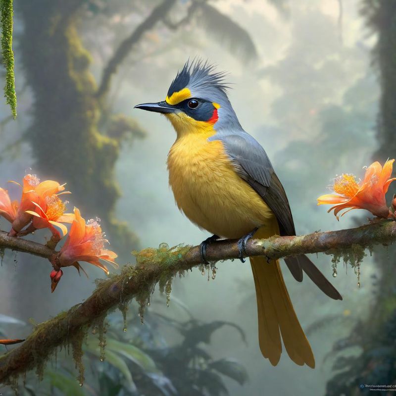 Long-tailed Silky-Flycatcher on a branch 4.jpg