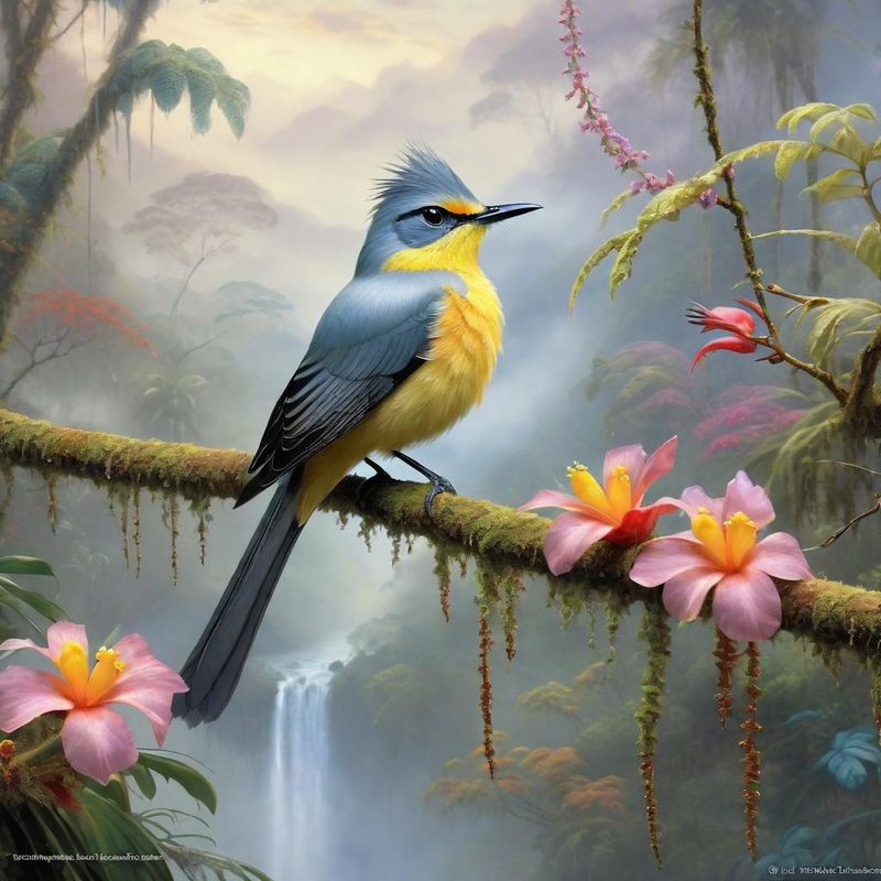 Long-tailed Silky-Flycatcher on a branch 3.jpg