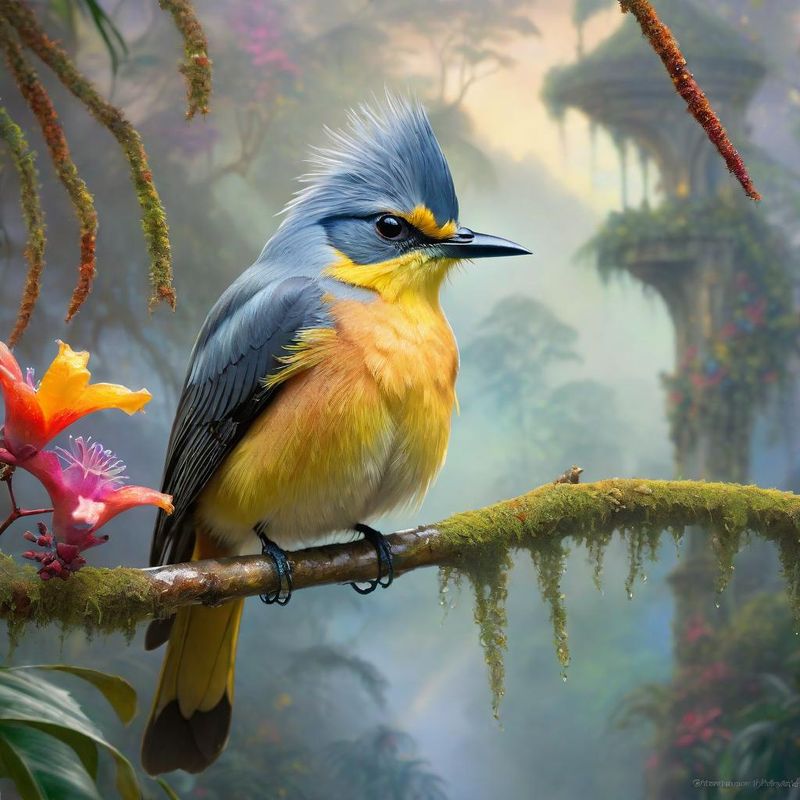 Long-tailed Silky-Flycatcher on a branch 2.jpg