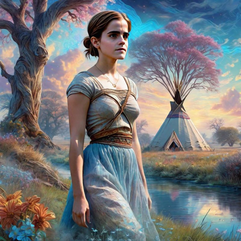 Emma Watson as an Indian Sqauw on the Prairie 5.jpg