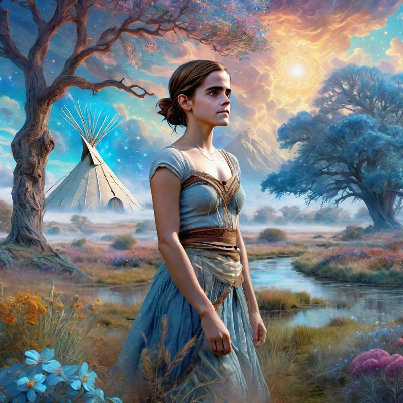 Emma Watson as an Indian Sqauw on the Prairie 4.jpg