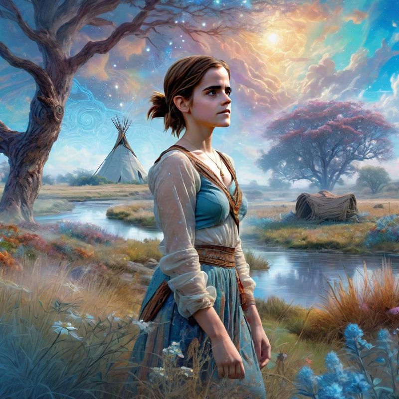 Emma Watson as an Indian Sqauw on the Prairie 3.jpg