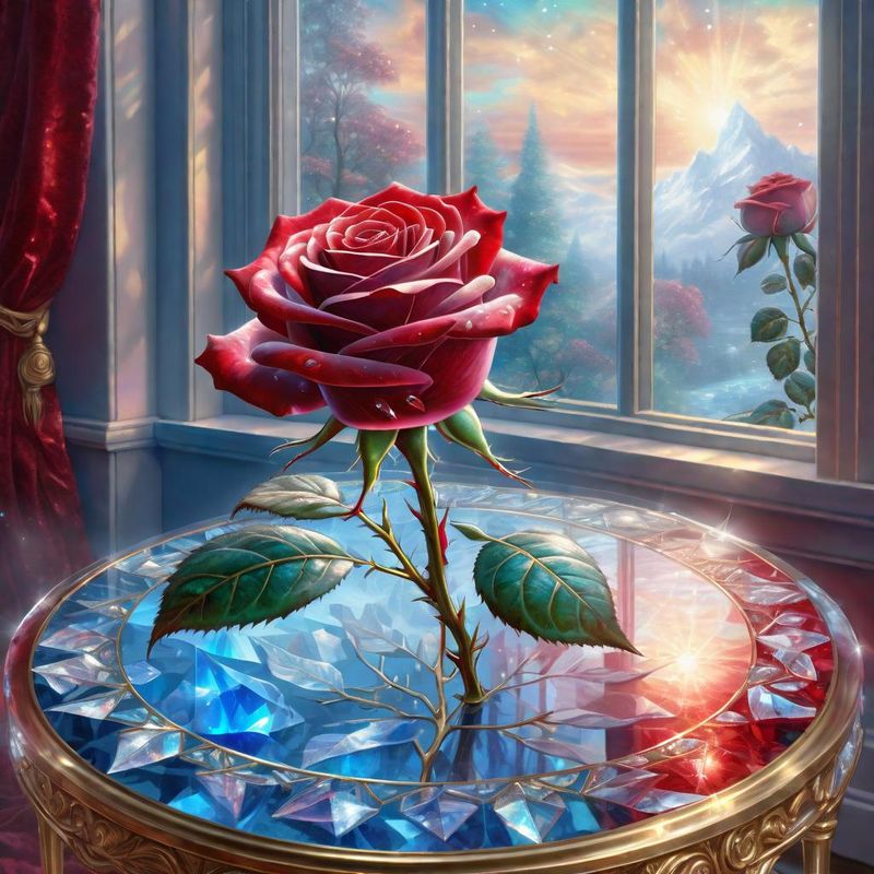 Red Rose on a Crystal Table.jpg