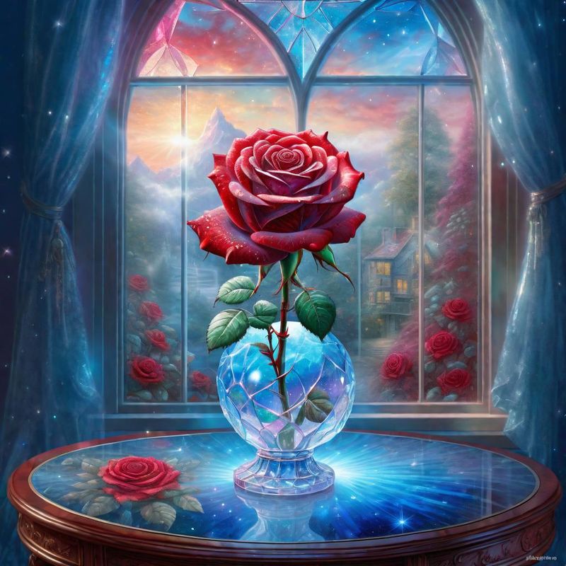 Red Rose in a Crystal Vase.jpg
