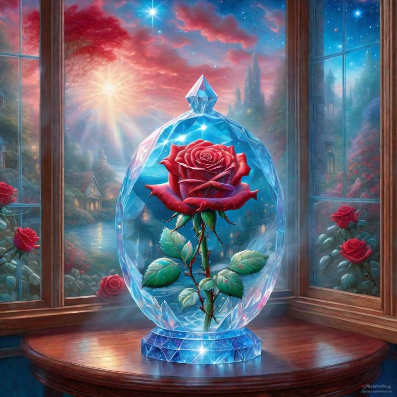 Red Rose in a Crystal bell jar.jpg
