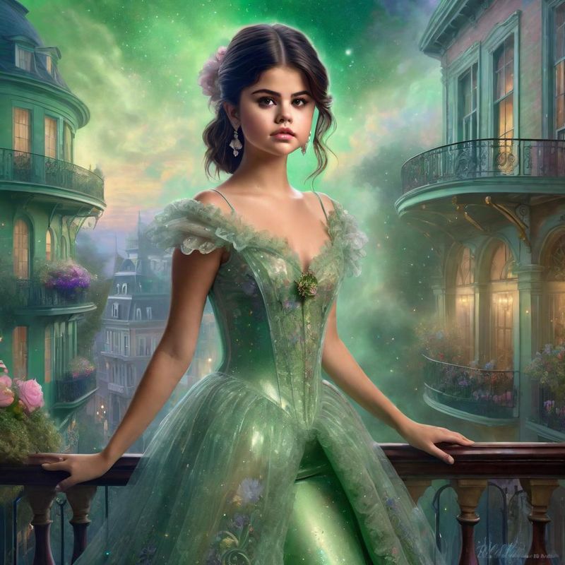 Selena Gomez Standing on a Balcony 2.jpg