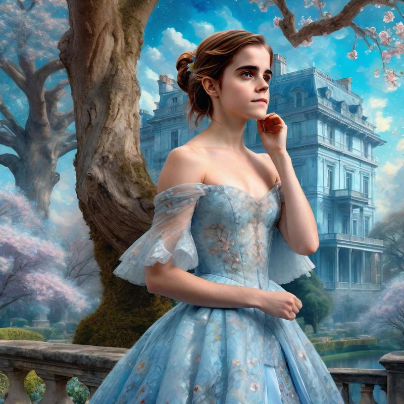 Emma Watson Standing on a 18 century Palace garden 5.jpg