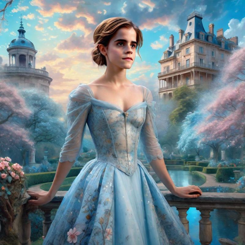 Emma Watson Standing on a 18 century Palace garden 4.jpg
