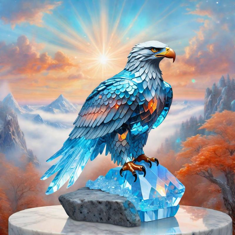 Crystal Eagle on a Rock on a marble table top 3.jpg