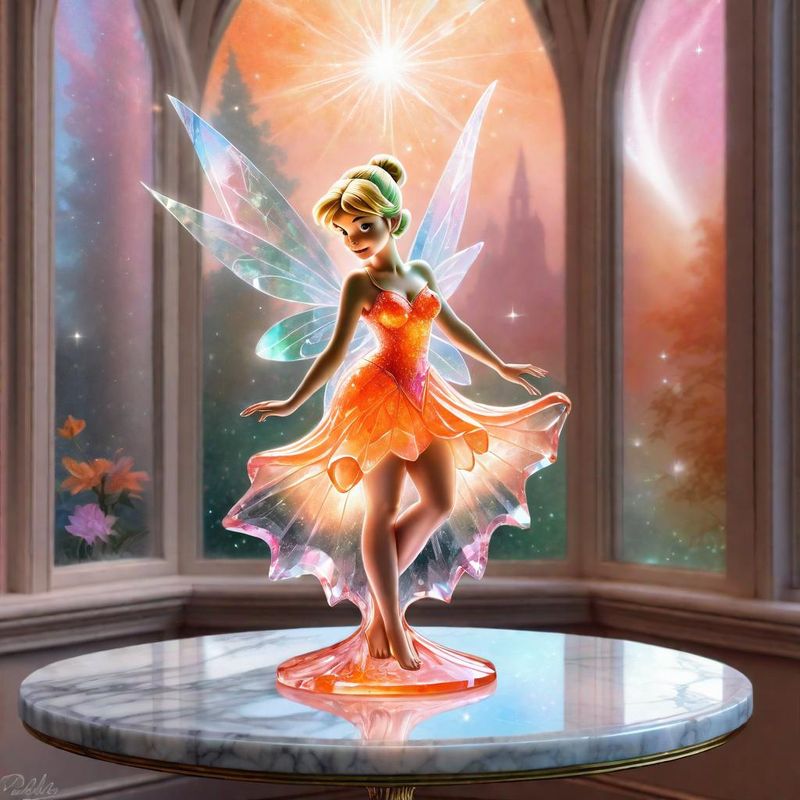 Crystal Tinkerbell on a marble table top - Orange Collection 4.jpg