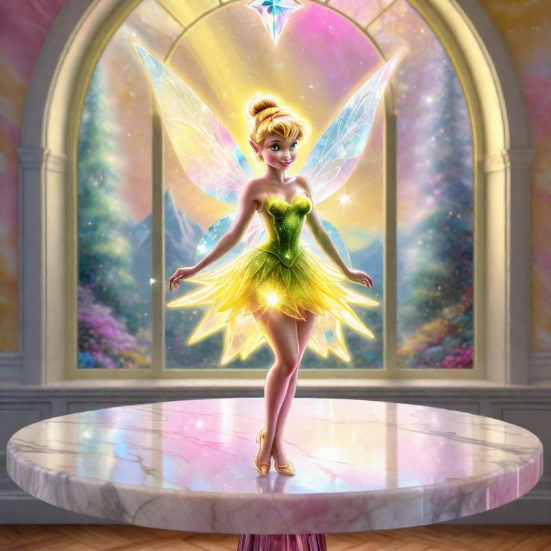 Crystal Tinkerbell on a marble table top - Yellow Collection 4.jpg