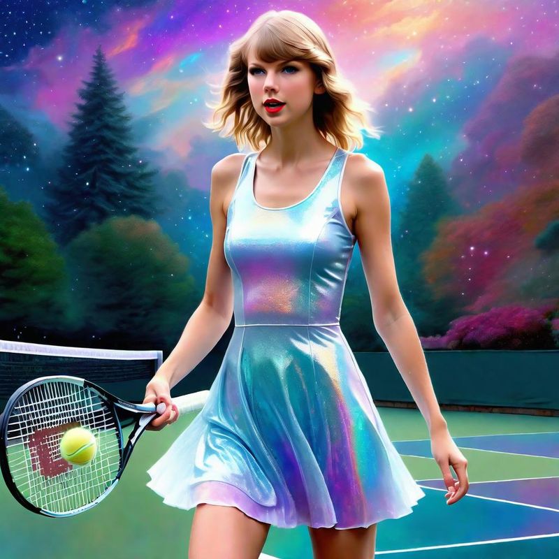 Taylor Swift in a tennis dress on a tennis court 4.jpg