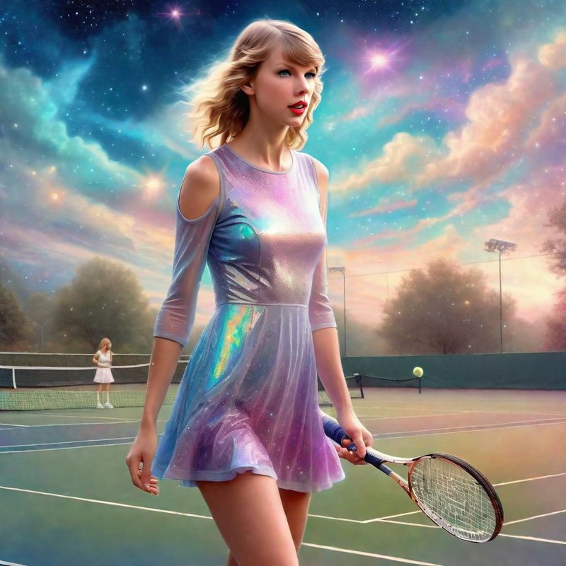 Taylor Swift in a tennis dress on a tennis court 2.jpg