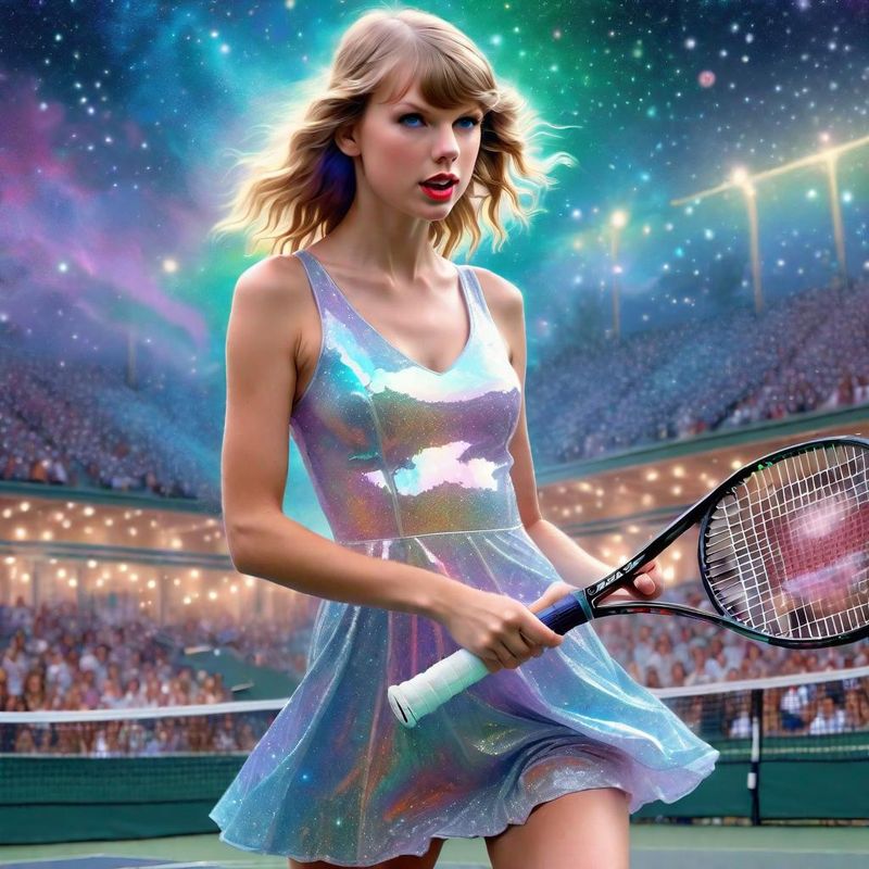 Taylor Swift in a tennis dress on a tennis court 1.jpg