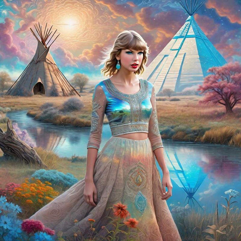 Taylor Swift as an Indian Sqauw on the Prairie 4.jpg