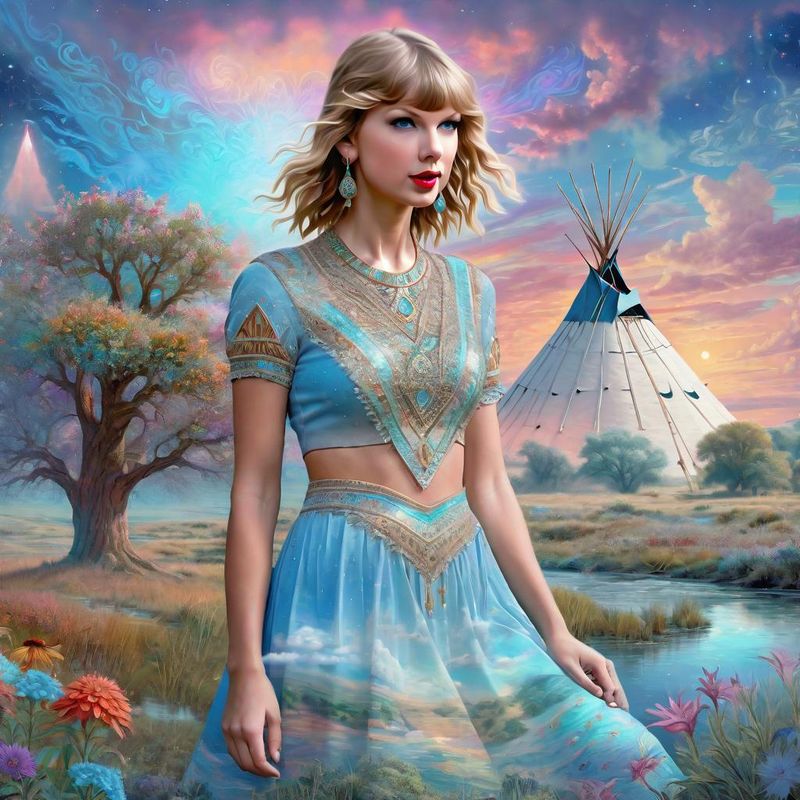 Taylor Swift as an Indian Sqauw on the Prairie 3.jpg