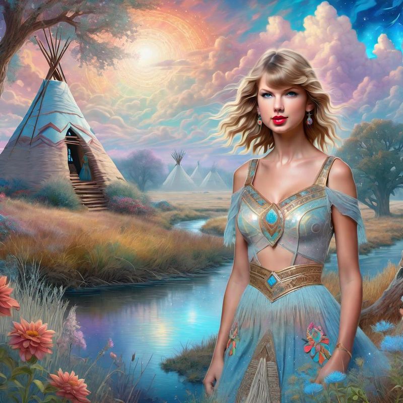 Taylor Swift as an Indian Sqauw on the Prairie 2.jpg