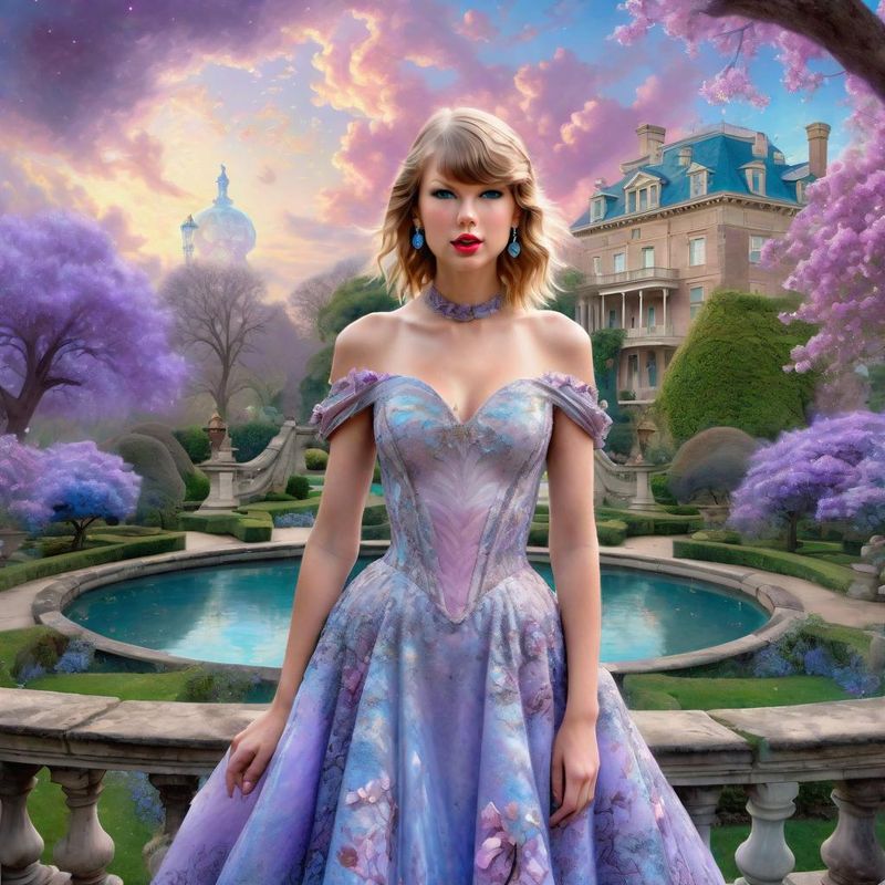 Taylor Swift Standing on a 18 century Palace garden 6.jpg