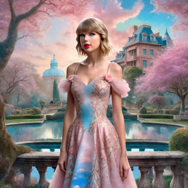Taylor Swift Standing on a 18 century Palace garden 5.jpg