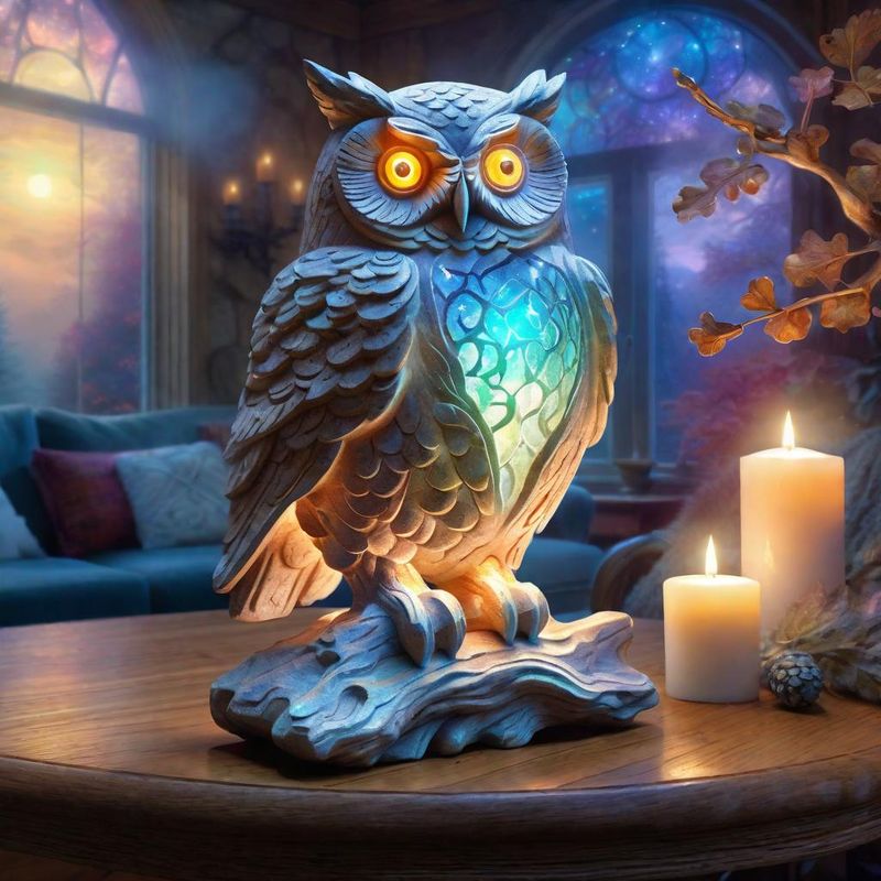 stone owl on a branch on a wooden oak table 2.jpg