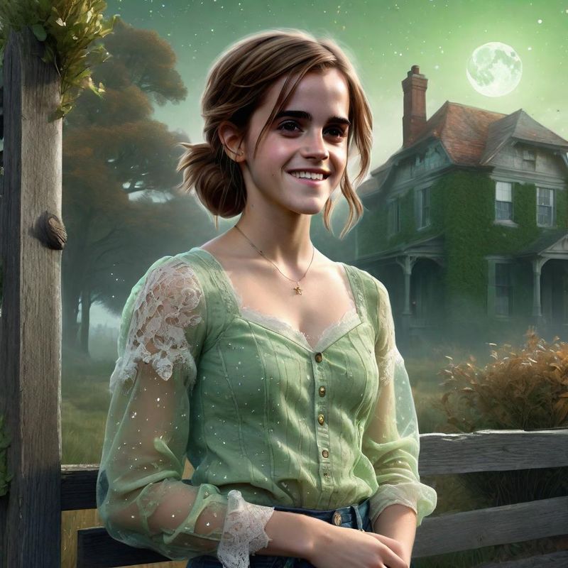 Emma Watson in the moonlight by an old House 3.jpg