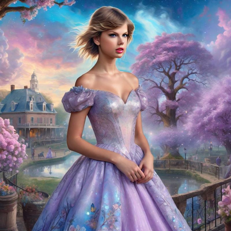 Taylor Swift Selena Gomez Standing on a 18 century marketplace 4.jpg