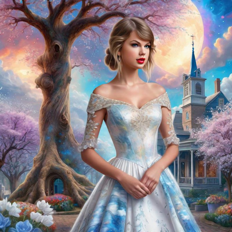 Taylor Swift Selena Gomez Standing on a 18 century marketplace 2.jpg