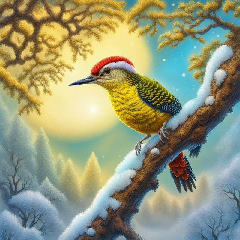 YELLOW-BROWED WOODPECKER on a branch - Winter 2.jpg