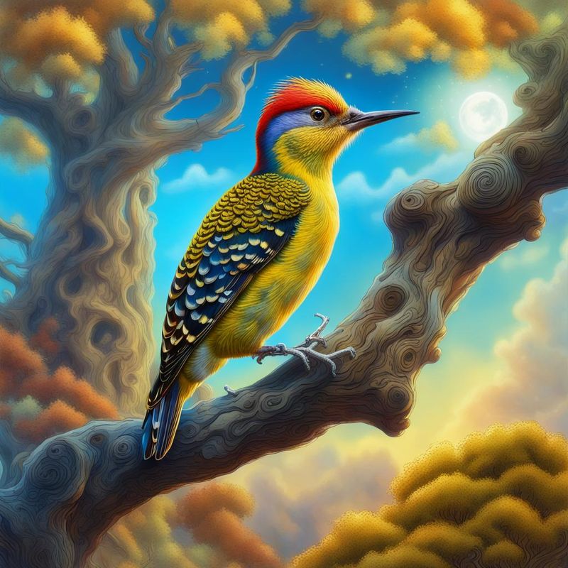 YELLOW-BROWED WOODPECKER on a branch - Fall 2.jpg