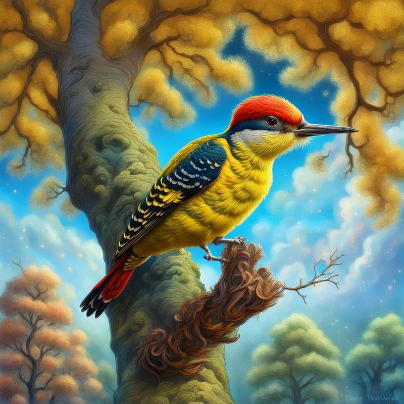 YELLOW-BROWED WOODPECKER on a branch - Fall 1.jpg