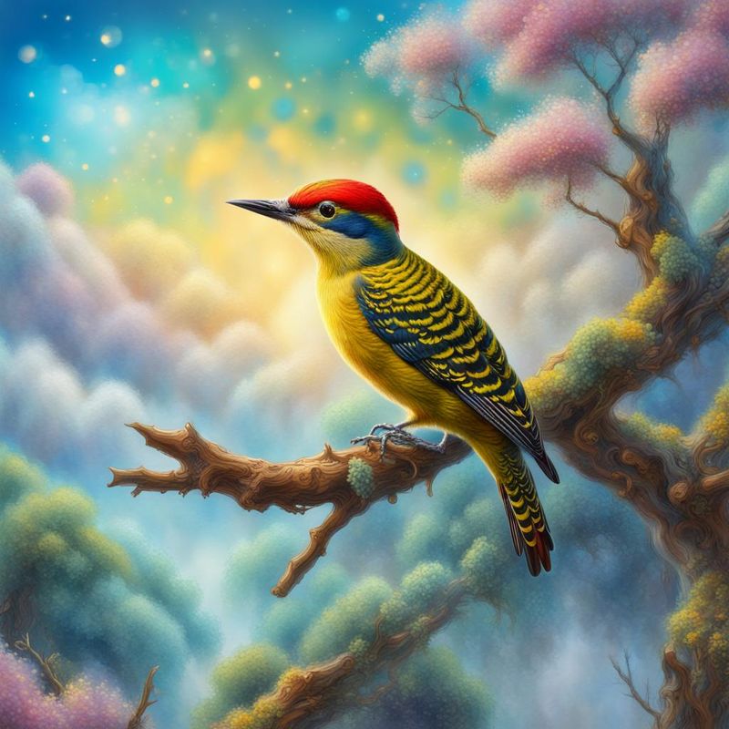 YELLOW-BROWED WOODPECKER on a branch - Spring 2.jpg