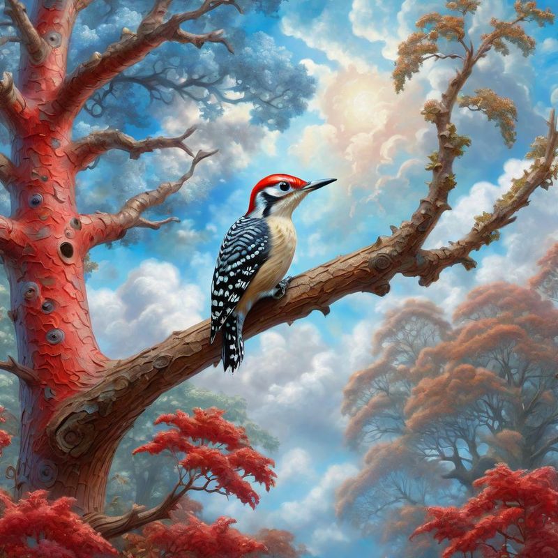RED-CROWNED WOODPECKER on a branch - Fall 1.jpg