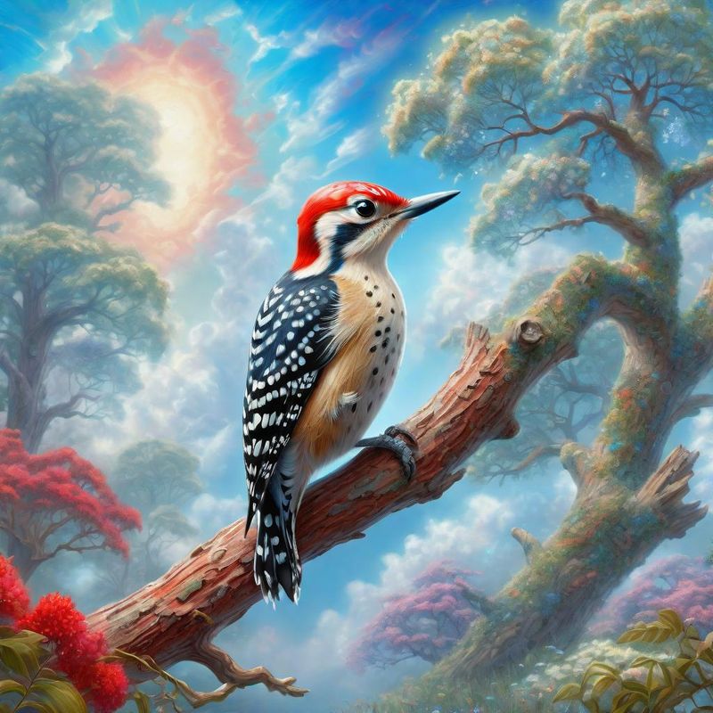 RED-CROWNED WOODPECKER on a branch - Summer 2.jpg
