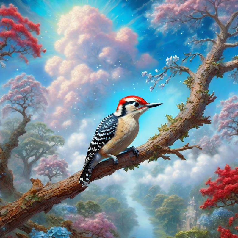 RED-CROWNED WOODPECKER on a branch - Spring 2.jpg