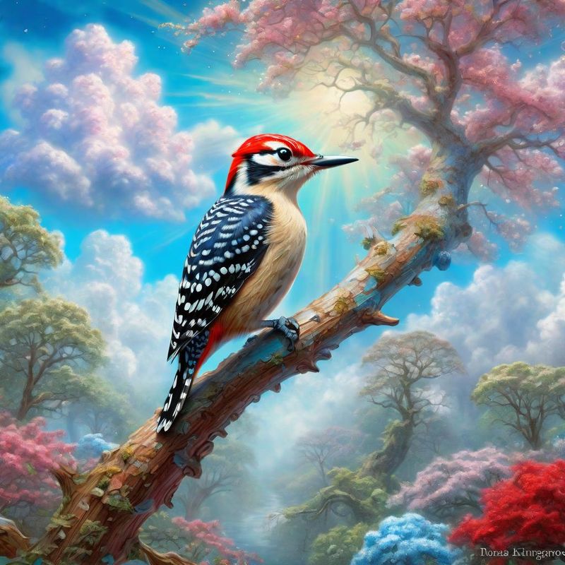 RED-CROWNED WOODPECKER on a branch - Spring 1.jpg
