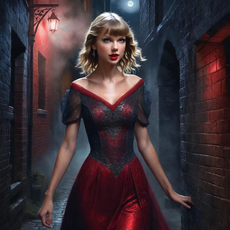 Taylor Swift in a medieval dress in a dark alley 2.jpg