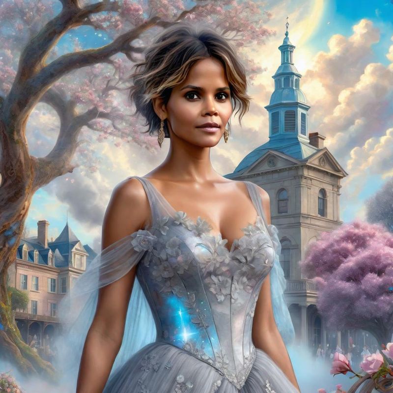 Halle Berry Selena Gomez Standing on a 18 century marketplace 2.jpg