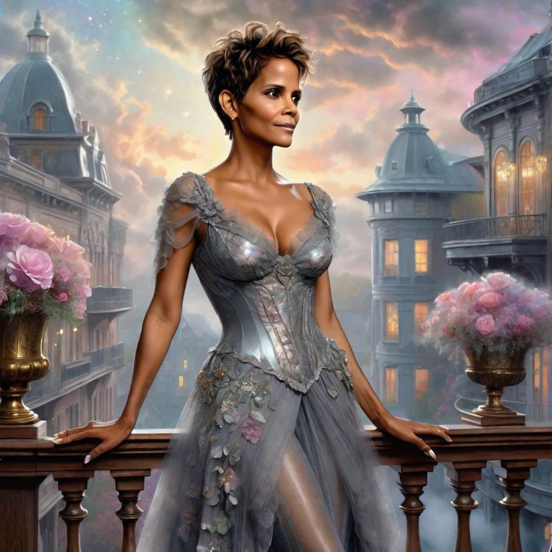 Halle Berry Standing on a Balcony in a 18 century ballroom dress 5.jpg