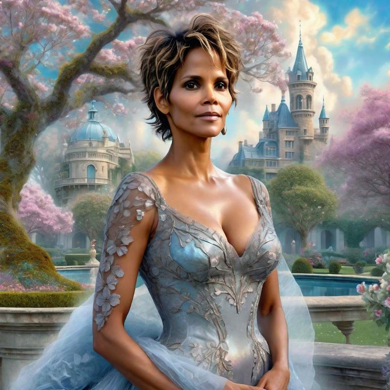 Halle Berry Standing on a 16 century Palace garden 5.jpg