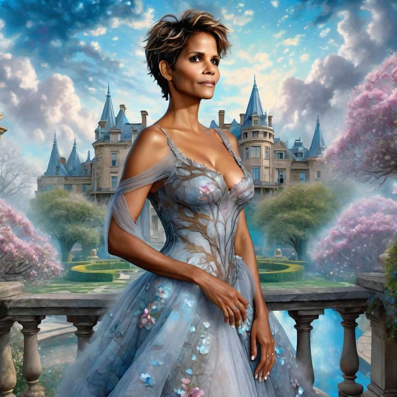 Halle Berry Standing on a 16 century Palace garden 3.jpg