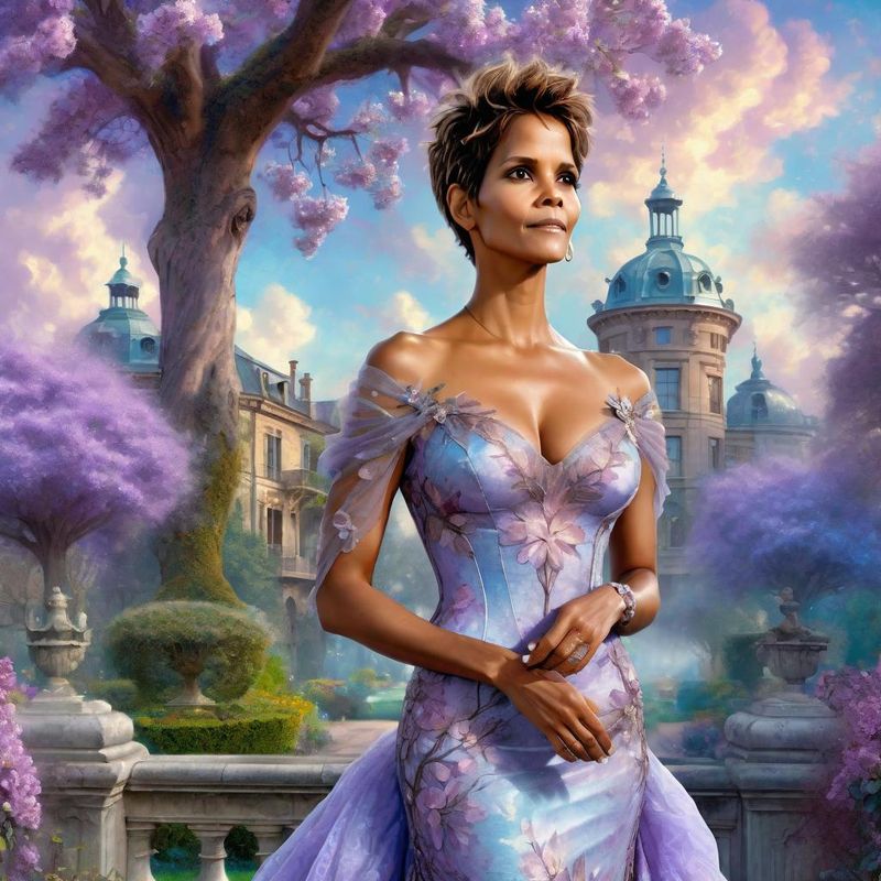 Halle Berry Standing on a 16 century Palace garden 2.jpg