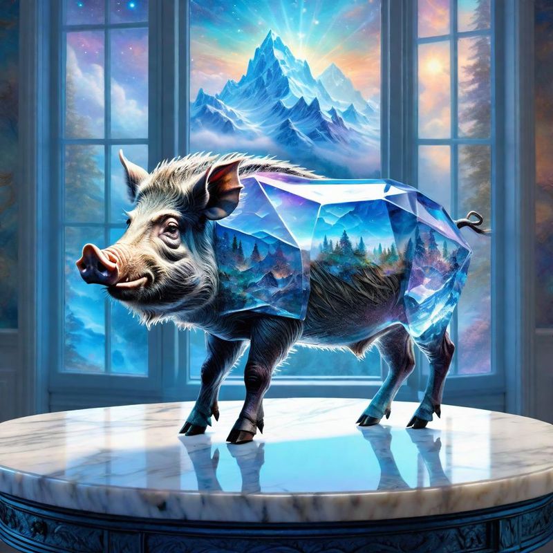 Crystal wild boar on a marble table top 1.jpg