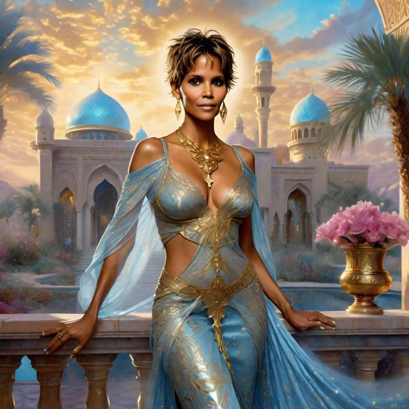 Halle Berry as Arabian princess in an arabic palace in a Fantasy World 5.jpg